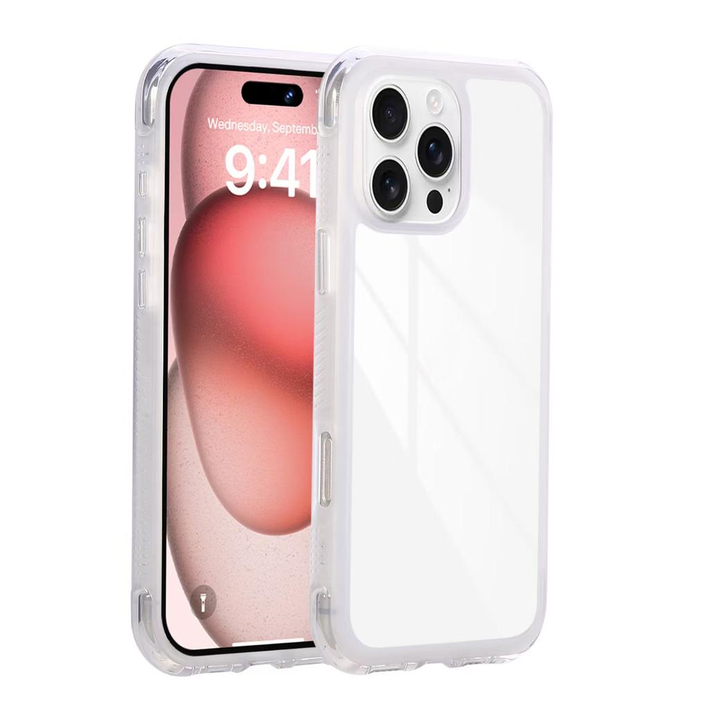 For iPhone 16 Pro Max Case Shockproof TPU+PC Phone Back Cover