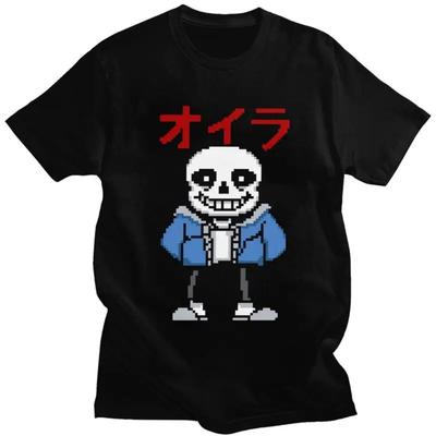 Custom Trendy Sans Farmer T Shirt Men Short Sleeve 100% Cotton T-shirt Undertale Game Tees Streetwear Tshirts