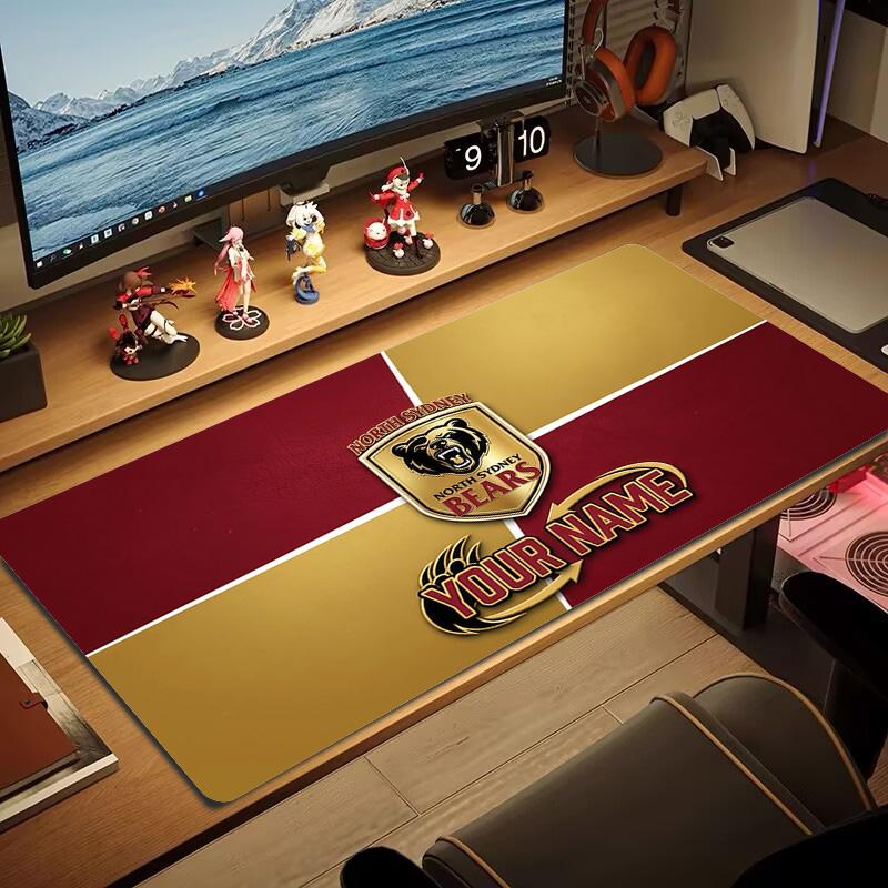 North Sydney Bears Print  Cushion Non-slip Laptop Tablet Big Mousepad XXL Mat Mini PC Playmat With Lock edge