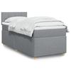 Exclusive House - Bed Slat Base with Mattress Light Grey 100x200cm Fabric