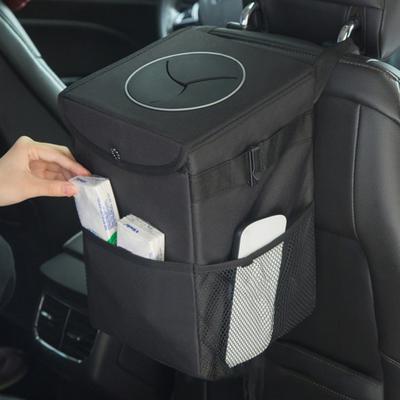 Auto-vuilnisbak met deksel, lekvrij, grote capaciteit, voertuig-vuilnisbakzakken, hangende waterdichte auto-vuilnisbak