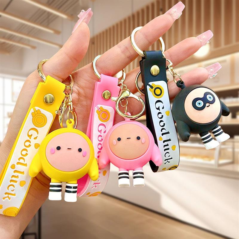 Egg Boy Party Doll Pendant Exquisite Female Couple Keychain Car Doll Keychain Student Backpack Hanging Accessories