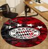 FC Bayern Muster Runder Teppich, Innen-/Außenmatte, für Picknick, Spielzimmer, Schlafzimmer, Büro, Wohnzimmer, Heimdeko Teppich, Geburtstagsgeschenk
