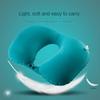 U-shaped Travel Pillow Car Aviation Flight Office Inflatable Neck Pillow Short Plush Cover PVC Support Headrest Soft Care Pad