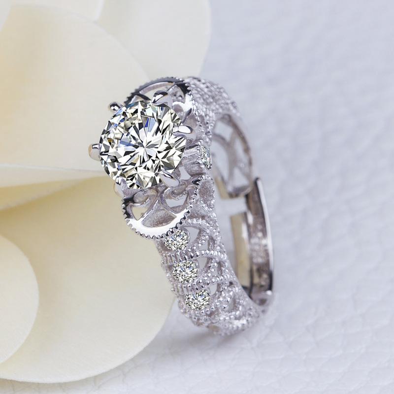 Lindon Klassischer Zirkonring aus Kupferlegierung, Damenschmuck, Hochzeitsversprechen, Partygeschenk