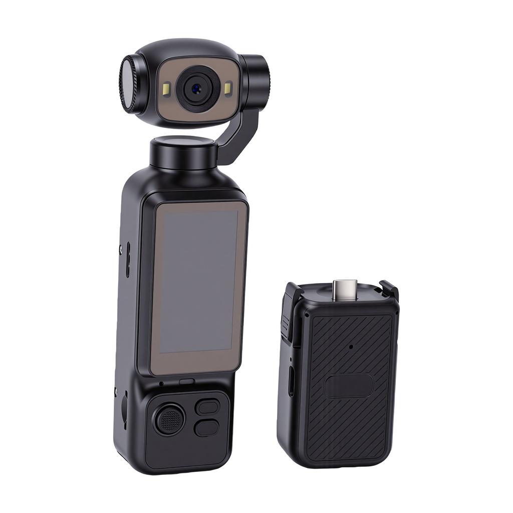 Handheld POV-Kamera 180 Grad drehbare Linse 4K-Videoaufnahme Action-Kamera mit 1,97 Zoll Bildschirm 6 Stunden Akkulaufzeit
