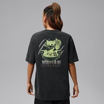 Jordan T Shirts Women s Black Crew Neck Moderate S