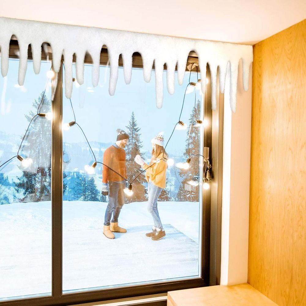 Polyester Xmas Snow Blanket for Xmas Holiday Decor Icicle Fringe Roof Decoration Christmas Fake Snow Blanket Christmas Decor