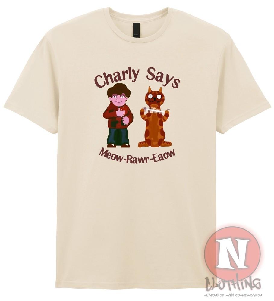 Charlie Says TShirt Early 90s Rave The Prodigy Kick It Edm Organic Heavy Tee S