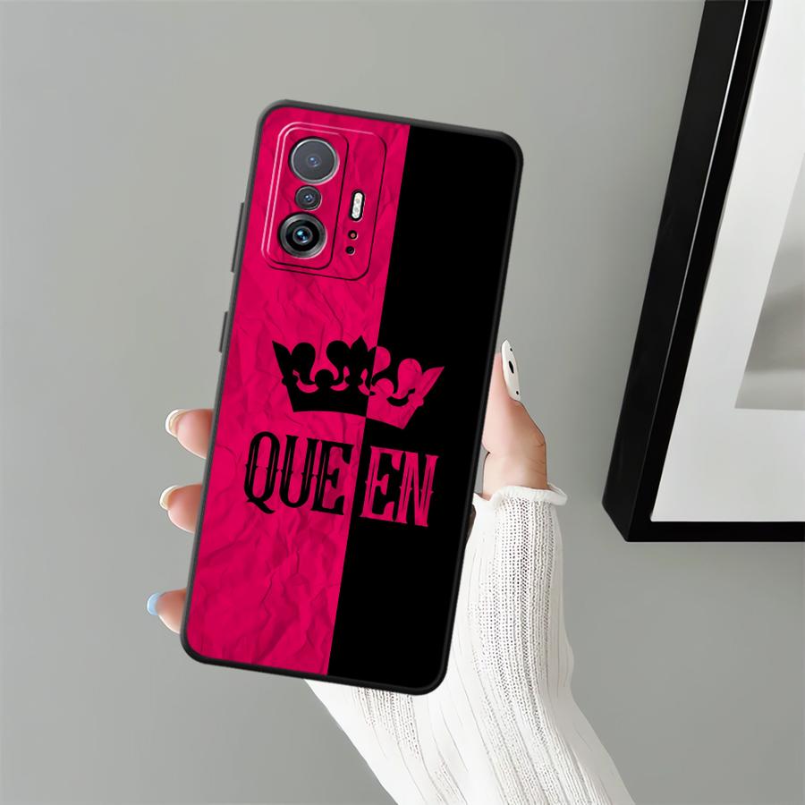 Funda Phone Cover Case for Xiaomi Mi 12T Pro 12X 13 Lite 10T 11T 14 12 11 Crown Letters