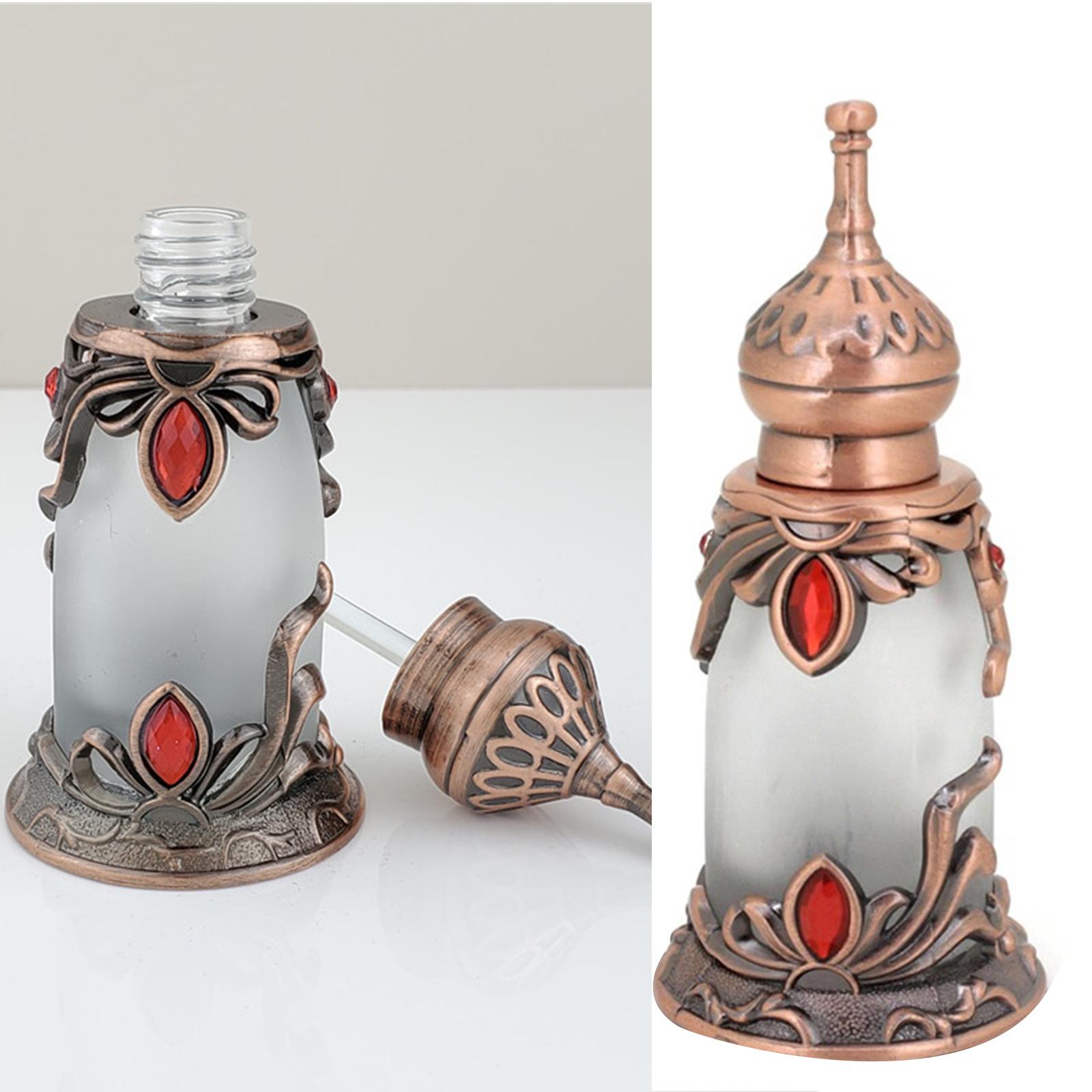 

Винтажный стеклянный флакон для эфирного масла для духов, флаконы для хранения, винтажная пустая искусственная многоразовая банка 15 мл