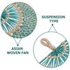 Bohemian Decorative Handmade Fan Vintage Hand Braided Fan Vintage Hand-woven Straw Fan  Home Decor