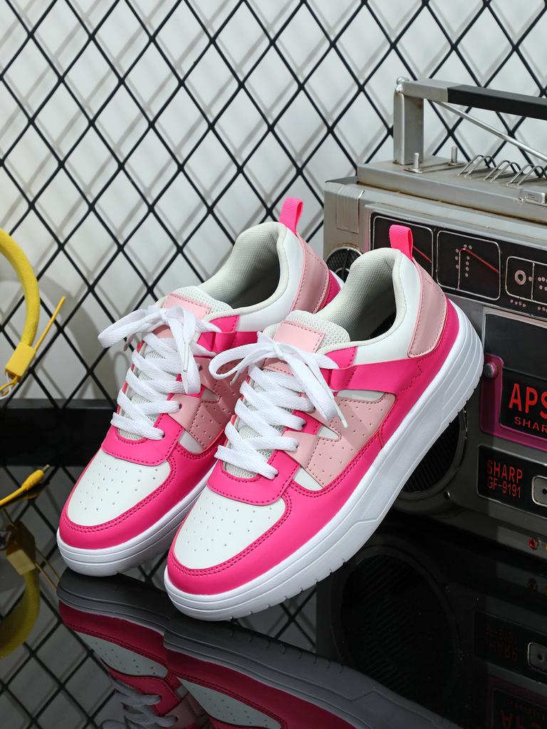 MCTIN Kadın rahat ayakkabılar nefes alabilen platform spor ayakkabı çiftler kaymaz deri kaykay ayakkabı