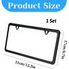 License Plate Frames Stainless Steel License Plate Cover Two Hole Slim Version License Plate Frame Flat License Plate Holder With Metal Screw Caps
