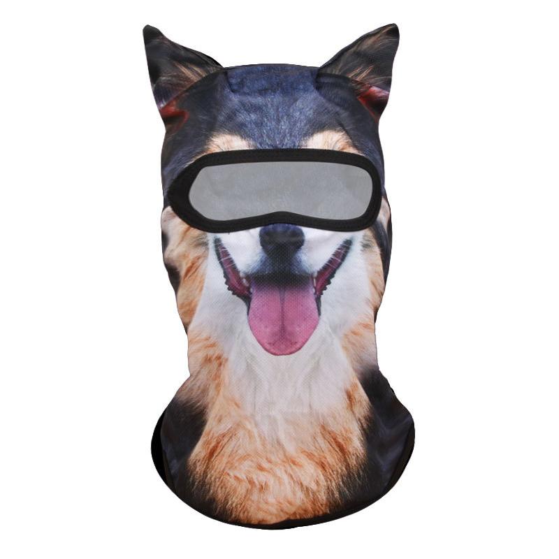 Men And Women Face Mask Funny Head Sweat-Absorbing Outdoor Activities With Ears Halloween Parties Animal Pattern Cute