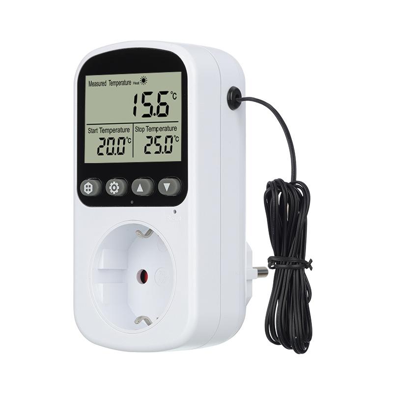 EU Outlet Plug Digital Thermostat Socket Temperature Controller Timer Switch Accuracy Cooling Heating Regulator Thermometer