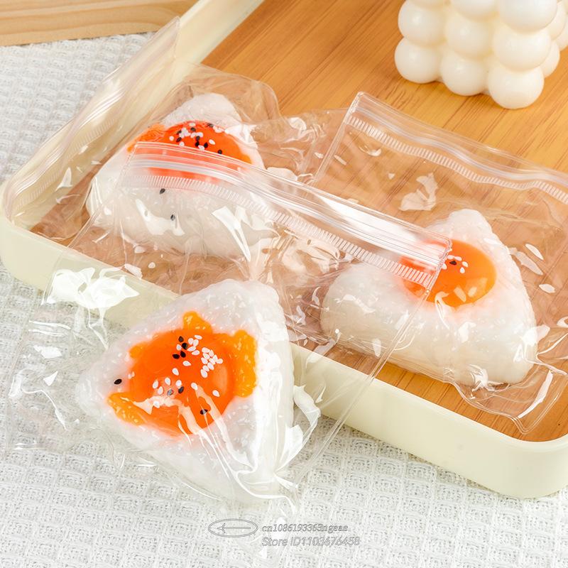 Egg Yolk Squishy Toy - Food-Safe Silicone Stress Ball, Kawaii Rice Ball Popping Fidget Sensory Toy For Anxiety & Focus