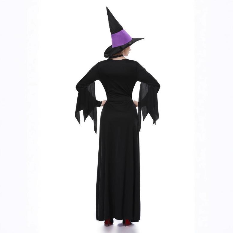 New Halloween cosplay female ghost witch witch costume purple long skirt set stage costume
