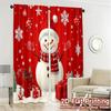 2pcs,Curtains Cute Snowman Christmas Winter Holiday_c Popular Contemporary Curtains Polyester Easy Install Curtains Decorations