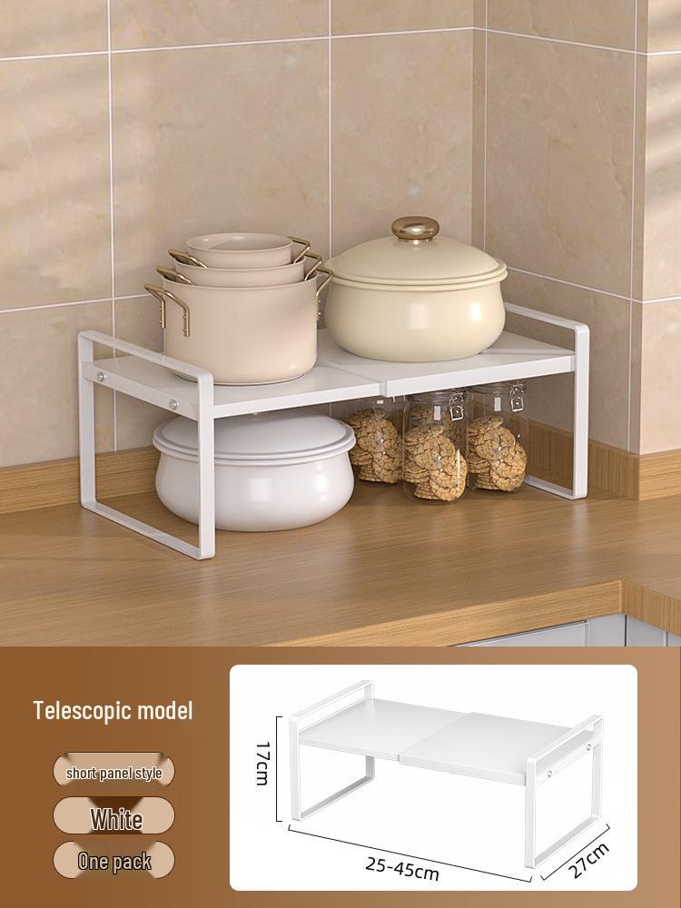 Retractable Kitchen Countertop Spice & Dish Storage Rack