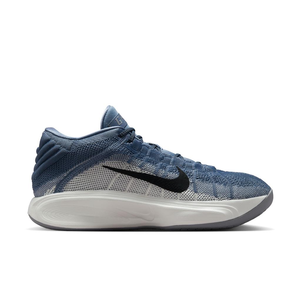 Nike G.T. Hustle 3 Cushioning Slip Resistant Mid Top Basketball Shoes Men's Gray Blue Basketball Shoes FV5952-402