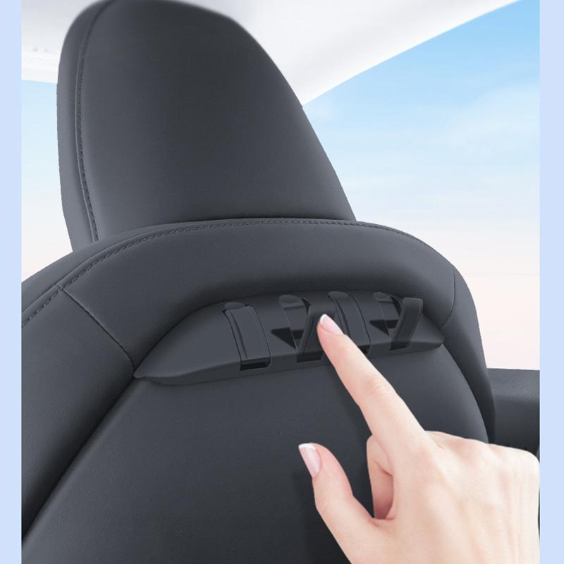 Car Rear Seat Back Hooks for Tesla Model 3/Y Car Seat Back Hanger Headrest Organizer Hooks for Backpack Car Accessories