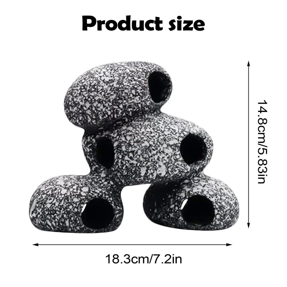 Aquarium Cave Shelter Tunnel Decoration Aesthetic Aquarium Cave For Freshwater Saltwater Shrimp Terrarium Reptile Snake