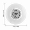 silicone Suction Cup Clock Clear Mirror Bathroom Clock Decoration Mirror Display Clock  Sauna