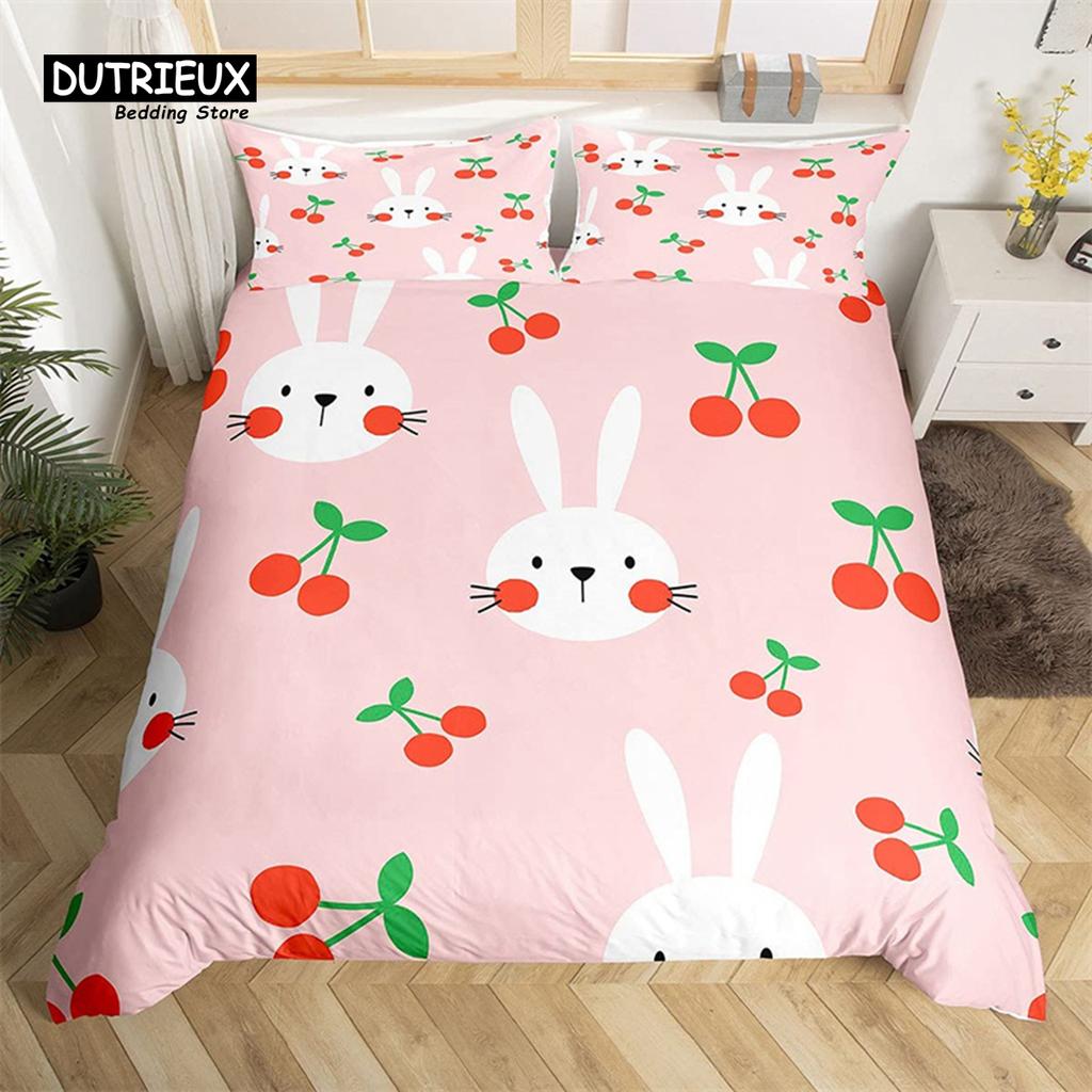Cartoon Animal Duvet Cover Set Giraffe Elephant Sloth Tiger Zebra Monkey King Bedding Set Floral Lovely Animal Print Quilt Cover