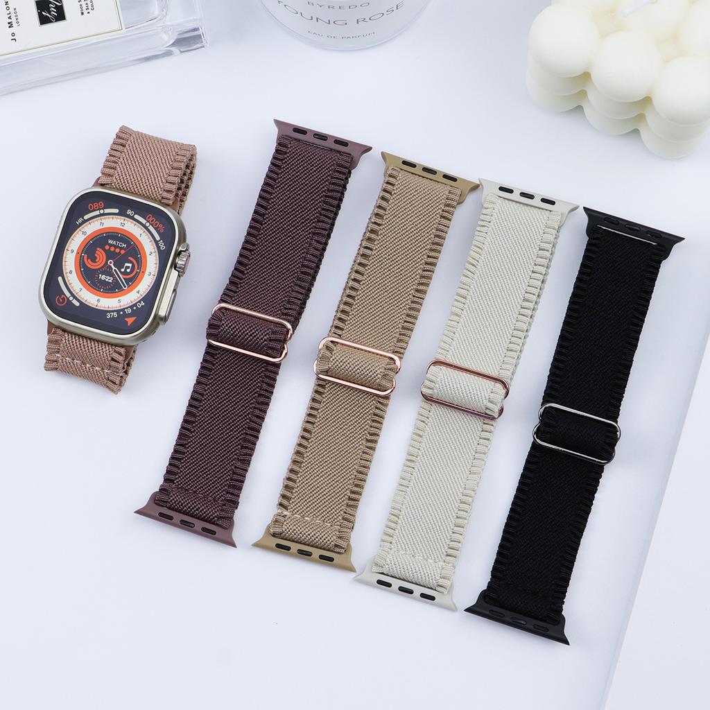 Elastic Nylon Strap for Apple Watch band 49mm 45mm 44mm 42 Loop Belt for iwatch series Ultra 8 7 6 SE 5 4 40mm 41mm 38 Bracelet