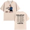 Rick Astley The Reflection Tour 2026 Graphic T Shirts Unisexs Vintage Fashion Oversized Cotton Tshirt Unisex Hip Hop Clothing Tshirt