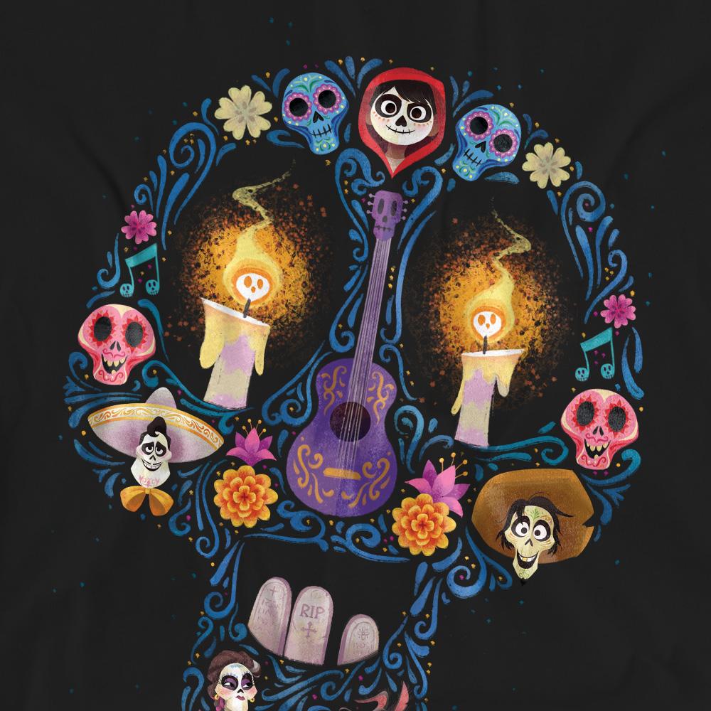Coco Unisex Adult Day Of The Dead Ernesto Miguel Hector Skull T-Shirt
