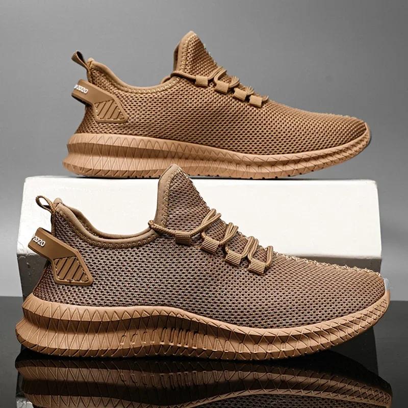 Fashion 39-48 Breathable Men's Running Shoes Lightweight Men Casual Shoes Flexible Male Vulcanized Shoes Platform Anti-slip Sneakers