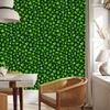 Bottle Green Leather Wallpaper 50x1000