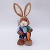 45CM Medium Woven Reed Rabbit Handmade Forest Style Folk Home Decoration Souvenir