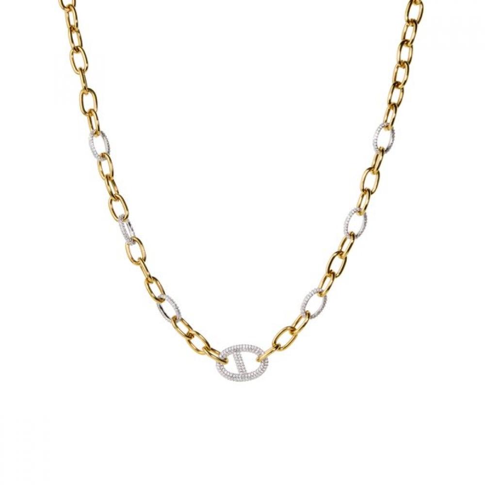 

Tani By mineTani Mila Oval Pendant Pave Chain Necklace Ms3n309o Single option