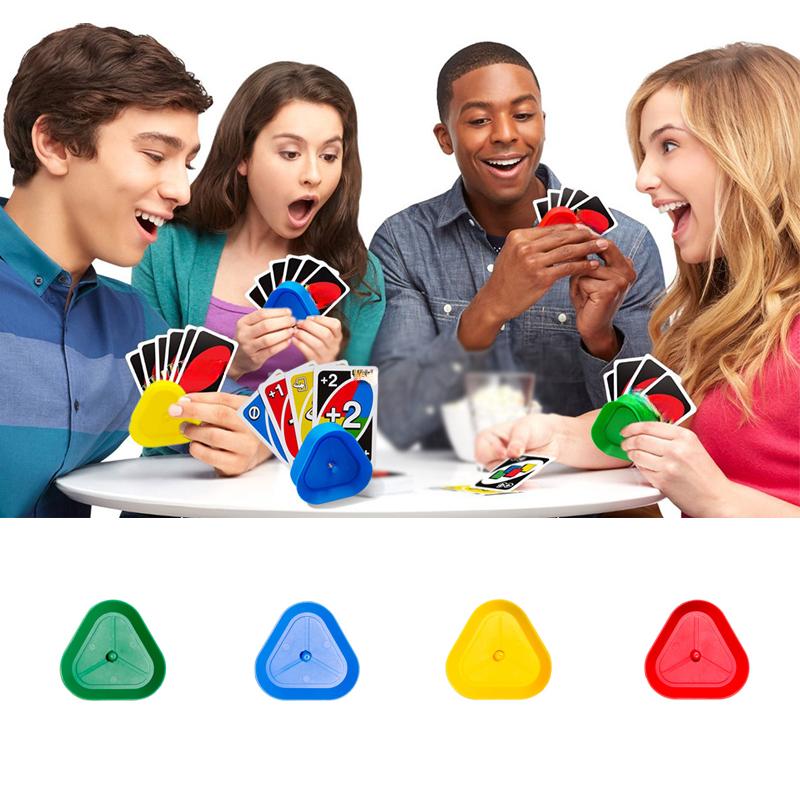4Pcsset Triangle Shaped Playing Card Holder Lazy Person Poker Seat Board Game Cards Stand For Children Seniors Free Your Hands