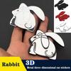 1Pcs Universal Cartoons Car Styling Decal for VW 3D Metal Running Rabbit Logo Chrome Emblem Rear Trunk Badge Accessories