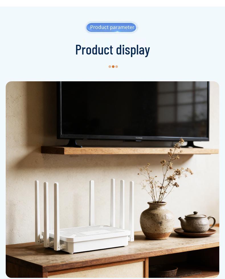 Enhanced WIFI6 Smart Wireless Router with 6 Antennas for Stable, High-Speed 4G Signal and Superior Wall Penetration.