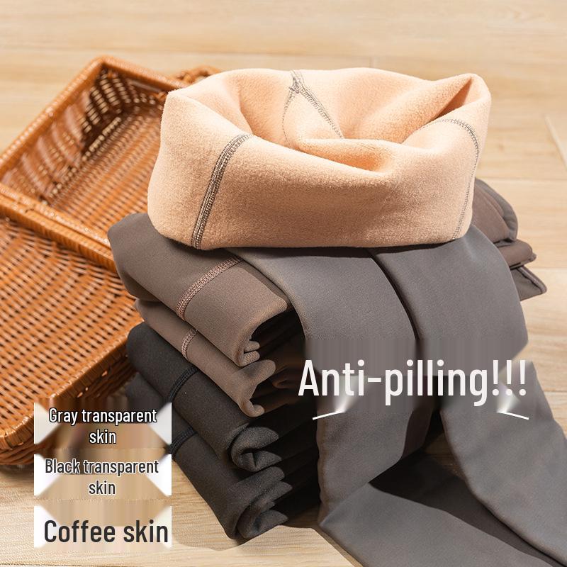 Collant Gris Grande Taille Hôtesse de l'Air - Collant Épais Couleur Peau Automne/Hiver, Pièce Unique, Faux Translucide, Effet Jambe Nue.