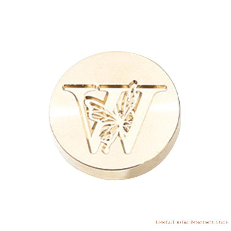 Butterfly Letter Pattern Wax Stamp Head, Sealing Wax Stamp Head Replacement