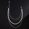 Trendy Blue Cracked Stone Bead Hip Hop Punk Style Keychains For Men Y2K Pants Chain Accesories