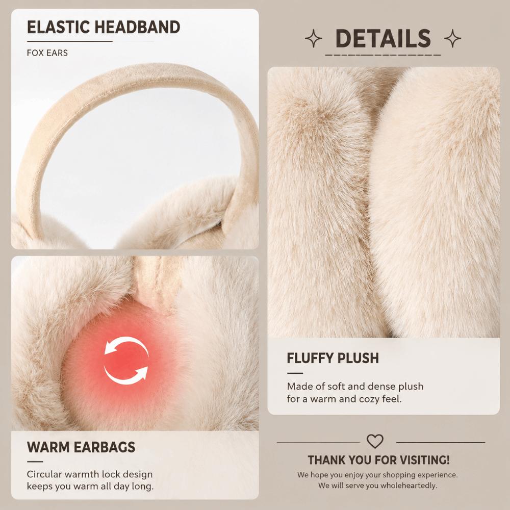 Folding Winter Earmuffs Warm Earflap Protection Fashion Plush Earmuffs Outdoor