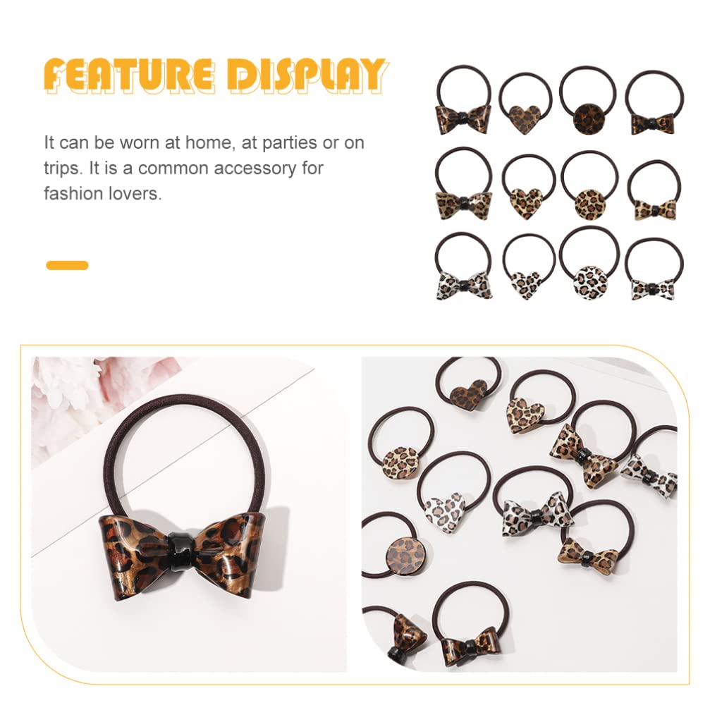 FRCOLOR 12 Pieces Leopard Print Hair Ponytail Hair Extensions for Men and Perfect for Hair and Party Women,