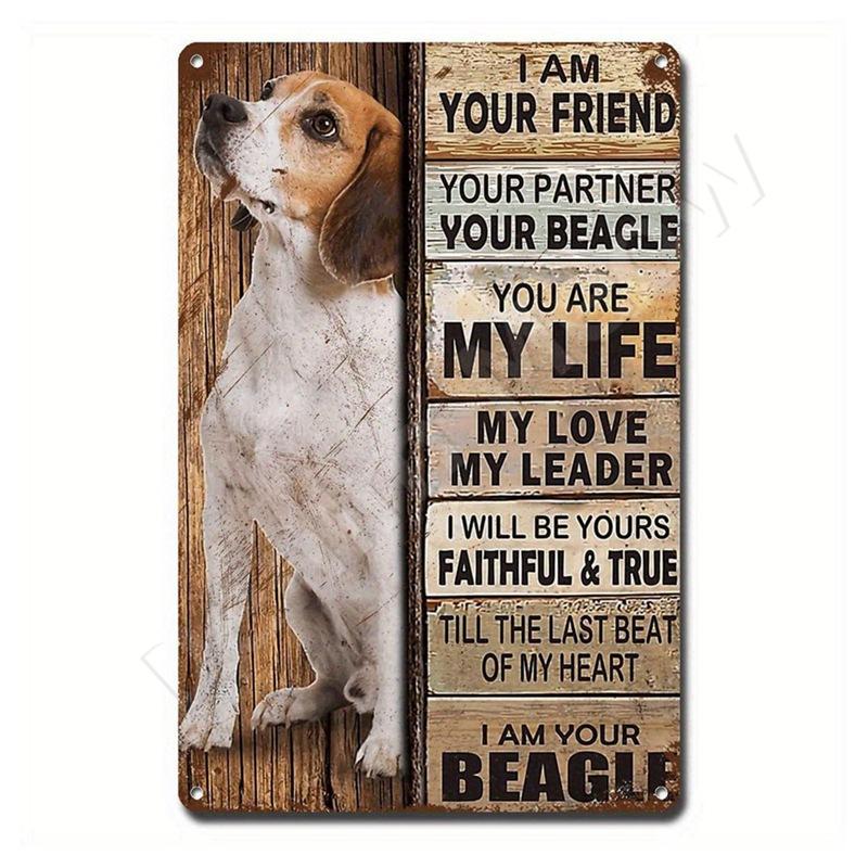 Dachshund Metal Tin Sign, Doberman Dog, Retro Art, Yorkie, Funny Pet Poster, Cafe, Kitchen, Home, Wall Decoration, Plaque Gif