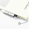 Black Cat "Please Stay Here" Stainless Steel Bookmark - Great Gift for Cat Fans & Bookworms on Birthdays & Christmas