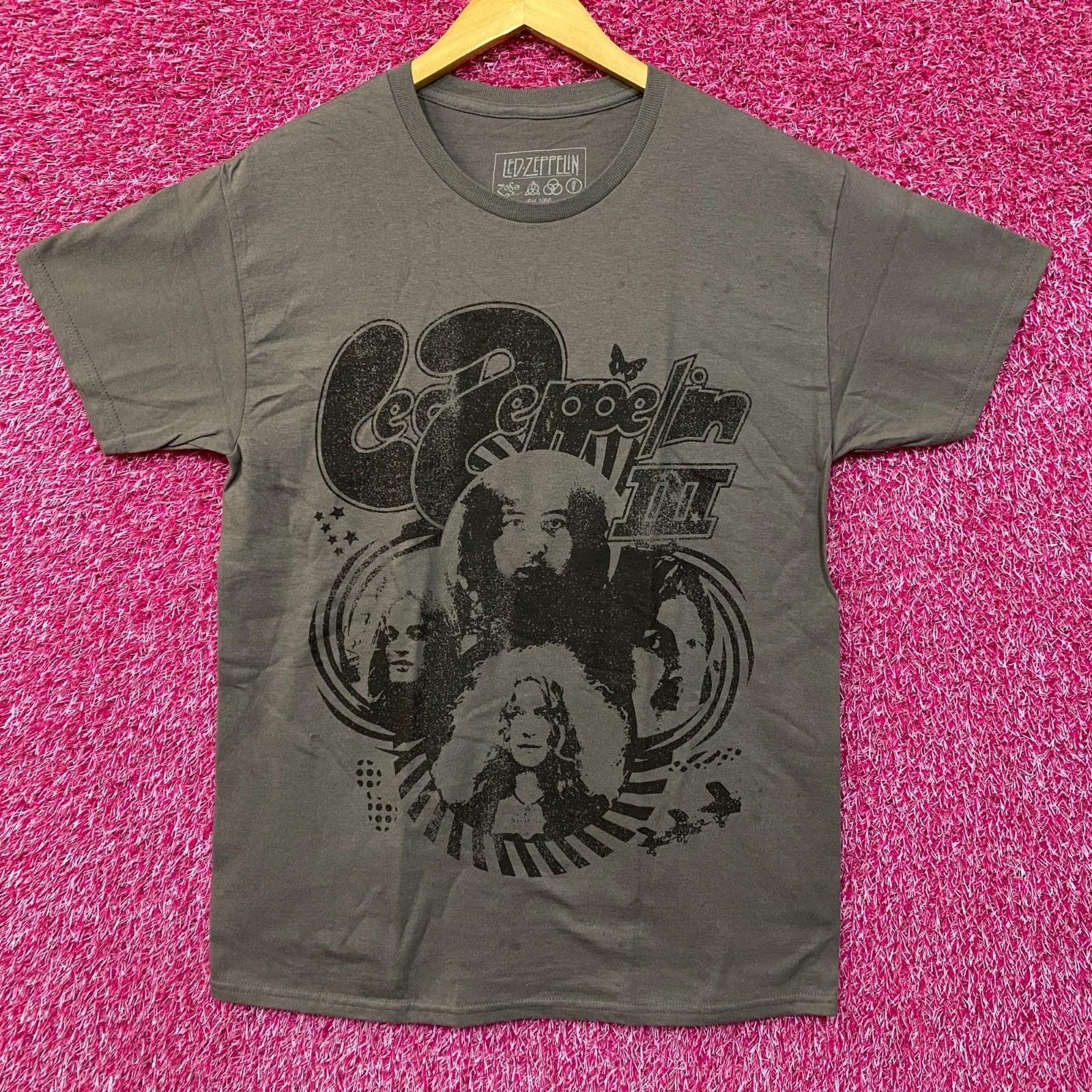 Led Zeppelin III Album Heavy Metal Rock Band 100% Cotton T-shirt Mens Tees Top 4XL