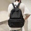 Schoolbag Simple Versatile Solid Color Backpack Men's and Women's Casual Nylon Backpack Junior High School Student School Bag