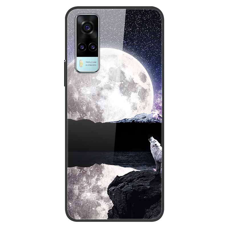 Luxury Cover Case for vivo Y53S 4G Tempered Glass Cover for Vivo Y31 VivoY31 2021 Y51 2020 Phone Case for Vivo V2036 Y53S Coque
