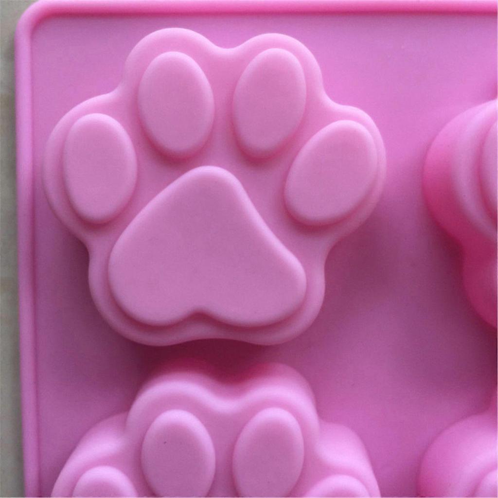 Betterlifefg-6 Pieces Cat's Claw Silicone Cake Mold 1 Piece (Pink)